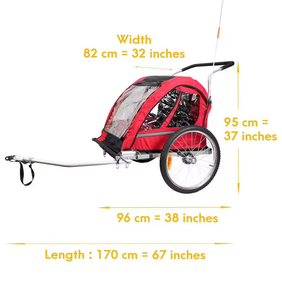 Fluid BT511 Child Bike Trailer for 2 Children