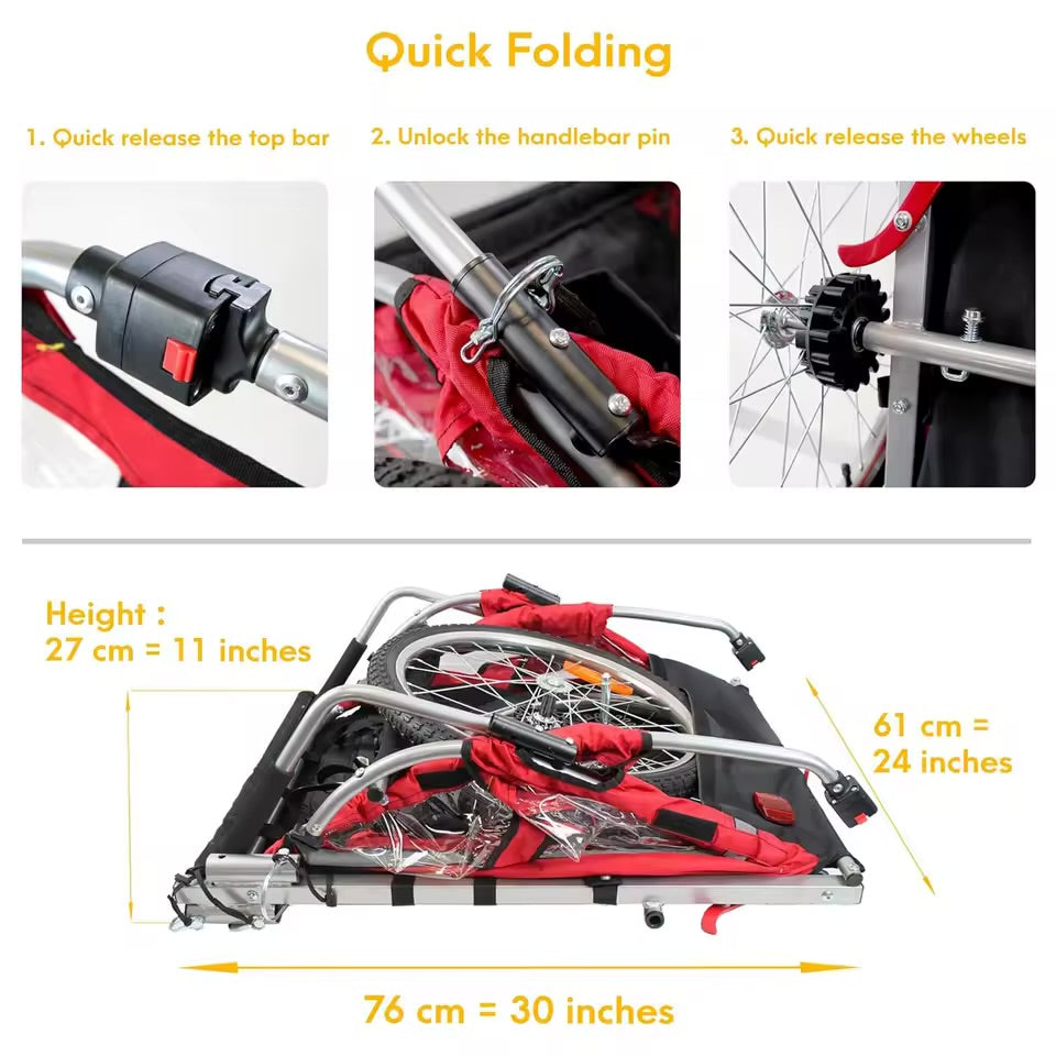 Fluid BT511 Child Bike Trailer for 2 Children