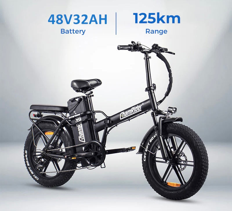 ChamRider DTS425 Pro Delivery Electric Bike | 48V 32Ah Battery | Up to 150KM Range | 250W EU Legal E-Bike