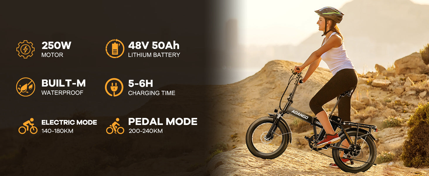 AOANGO / EUYBIKE F6 Folding Electric Bike 48V 50Ah 250W | 240km Range