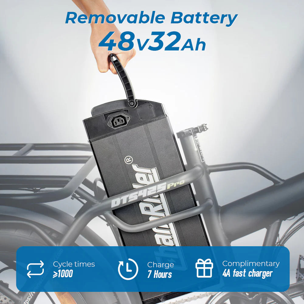 ChamRider DTS425 Pro Delivery Electric Bike | 48V 32Ah Battery | Up to 150KM Range | 250W EU Legal E-Bike