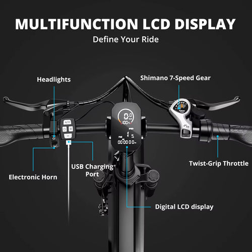 1000W Electric Bike 48V 15Ah – Fat Tire 20x4 Delivery & Off-Road Bike Ireland | Foldable