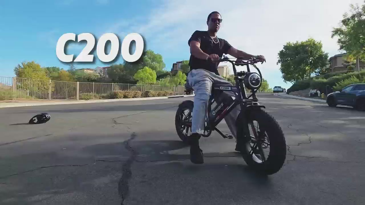 C200 20” Fat Tire Electric Bike – 48V 17.5Ah